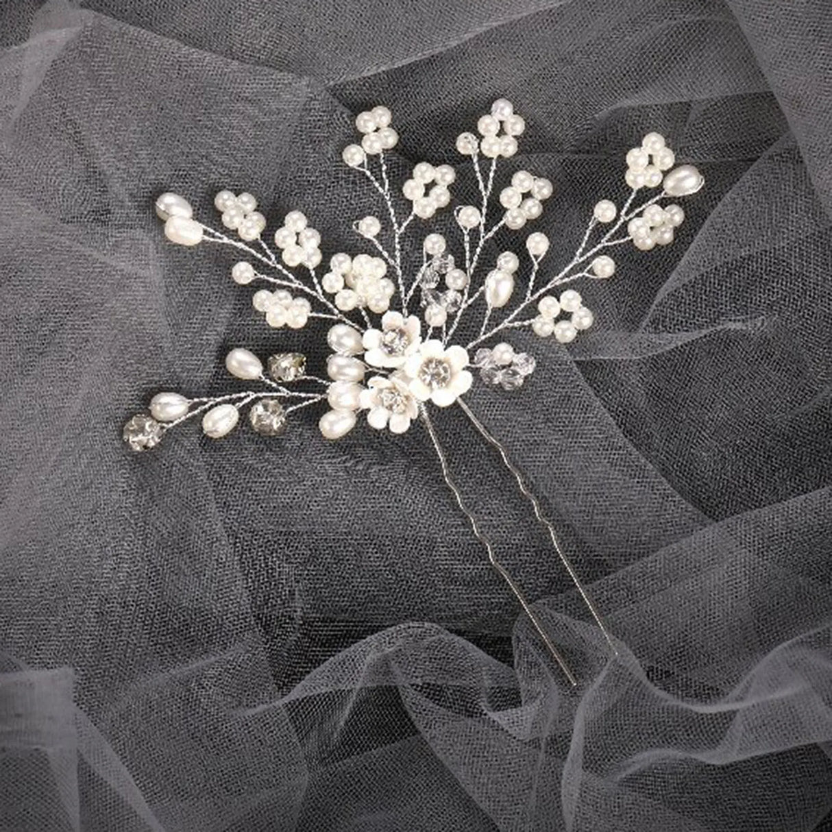 Bride Wedding Hairpins Artificial Pearls Headpieces U Shaped