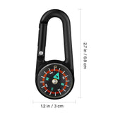 Portable Self Locking Clip-on Camping Compass Carabiners Compass