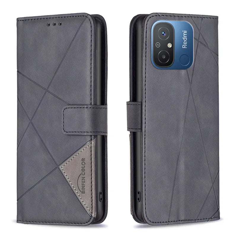 Wallet Flip Case For Redmi 12C Cover Case