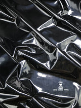 Imitation Leather Fabric Black Mirror Elastic PU Material