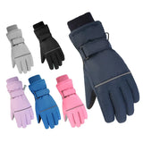 Waterproof Adult Kids Ski Gloves Thick Children Mittens
