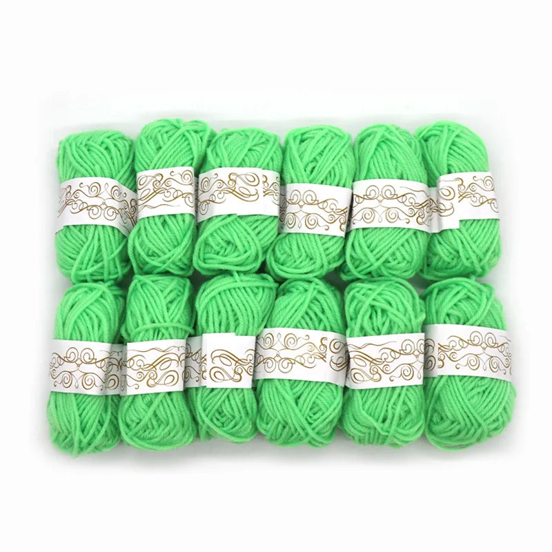 12Ball/Set High Quality Warm DIY Milk Cotton Yarn