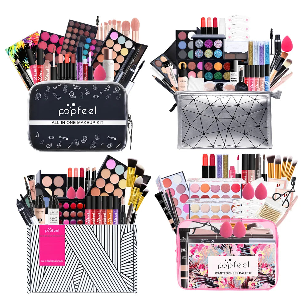 POPFEEL All In One Makeup Set (Eyeshadow, Ligloss,