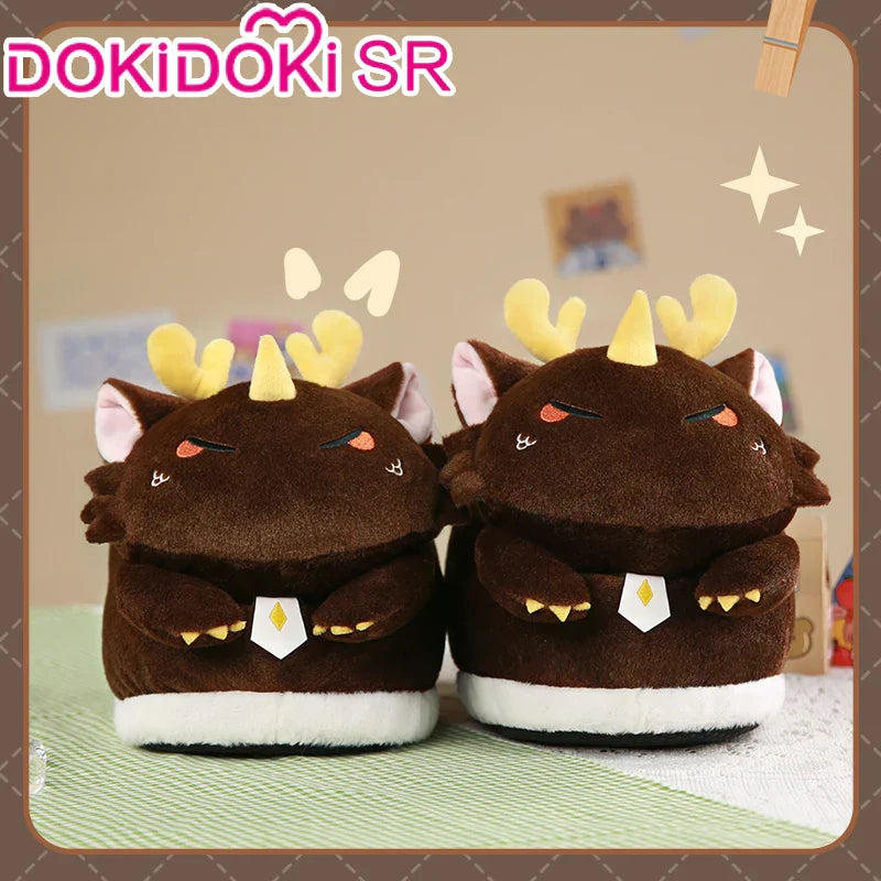 Genshin Impact Zhongli/Hutao/Xiao Cosplay Fluffy Slippers