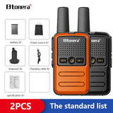 Btoera 2 Pcs Mini Walkie Talkie PMR 446