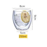 Transparent Glass Cup Milk Whiskey Tea Beer Double