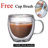 Double Wall High Borosilicate Glass Mug Heat Resistant