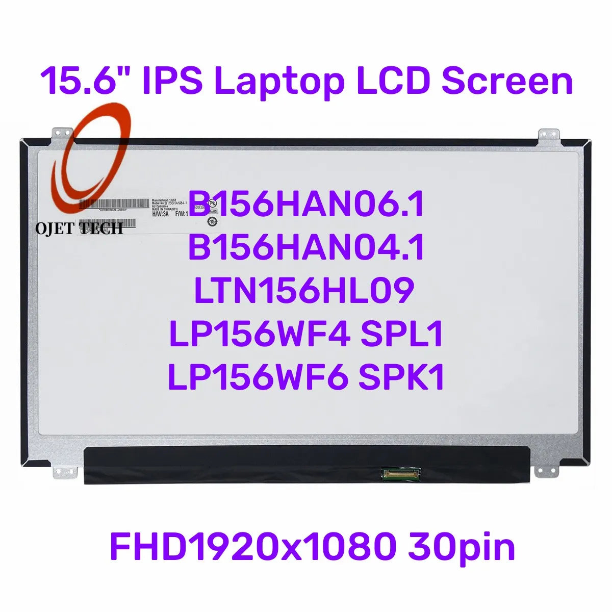 15.6" IPS Laptop LCD Screen B156HAN06.1 Fit B156HAN04.1