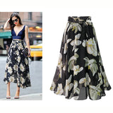 Plus Size Print Floral Skirt Women 2023 Summer
