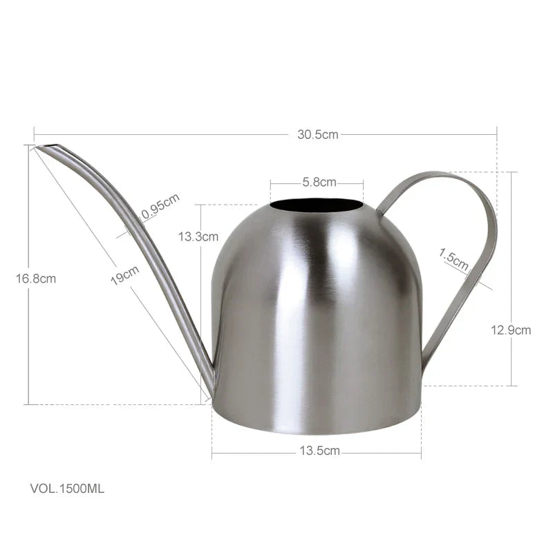 Stainless Steel Watering Pot Garden Plant Flower Long