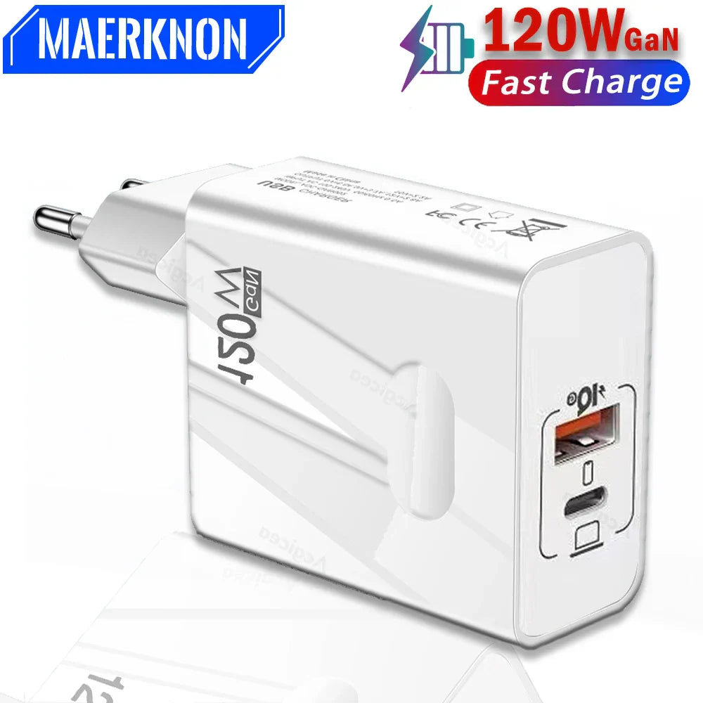 120W GaN Charger PD USB C Charger Fast