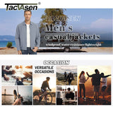 TACVASEN Lightweight Work Jackets Mens Classic Tunic Style