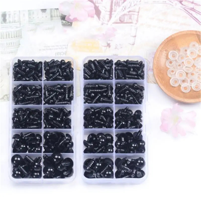 6-12mm Black Safety Screw Eyes for Doll's Crafts