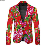 IOOTIANY New Fancy Blazer Men 3D Digital Print