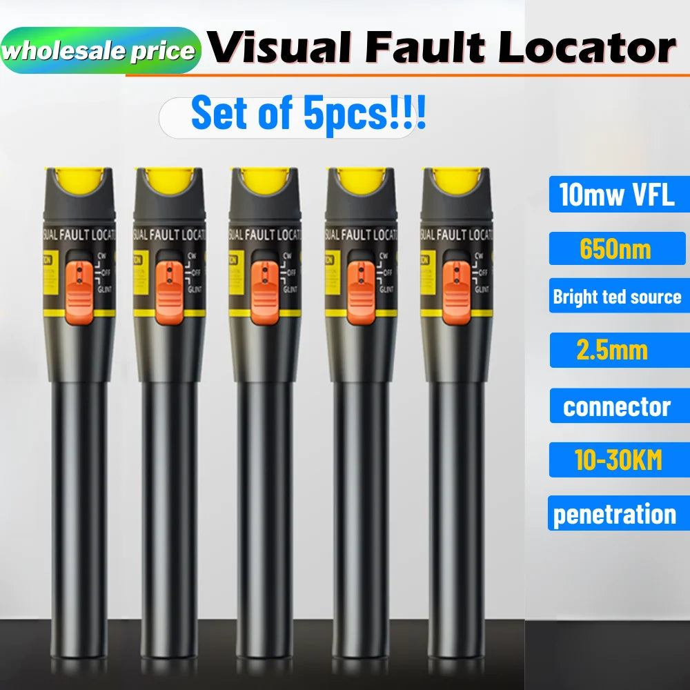 5PCS 10mW/10KM Visual Fault Locator VFL Fiber Optic