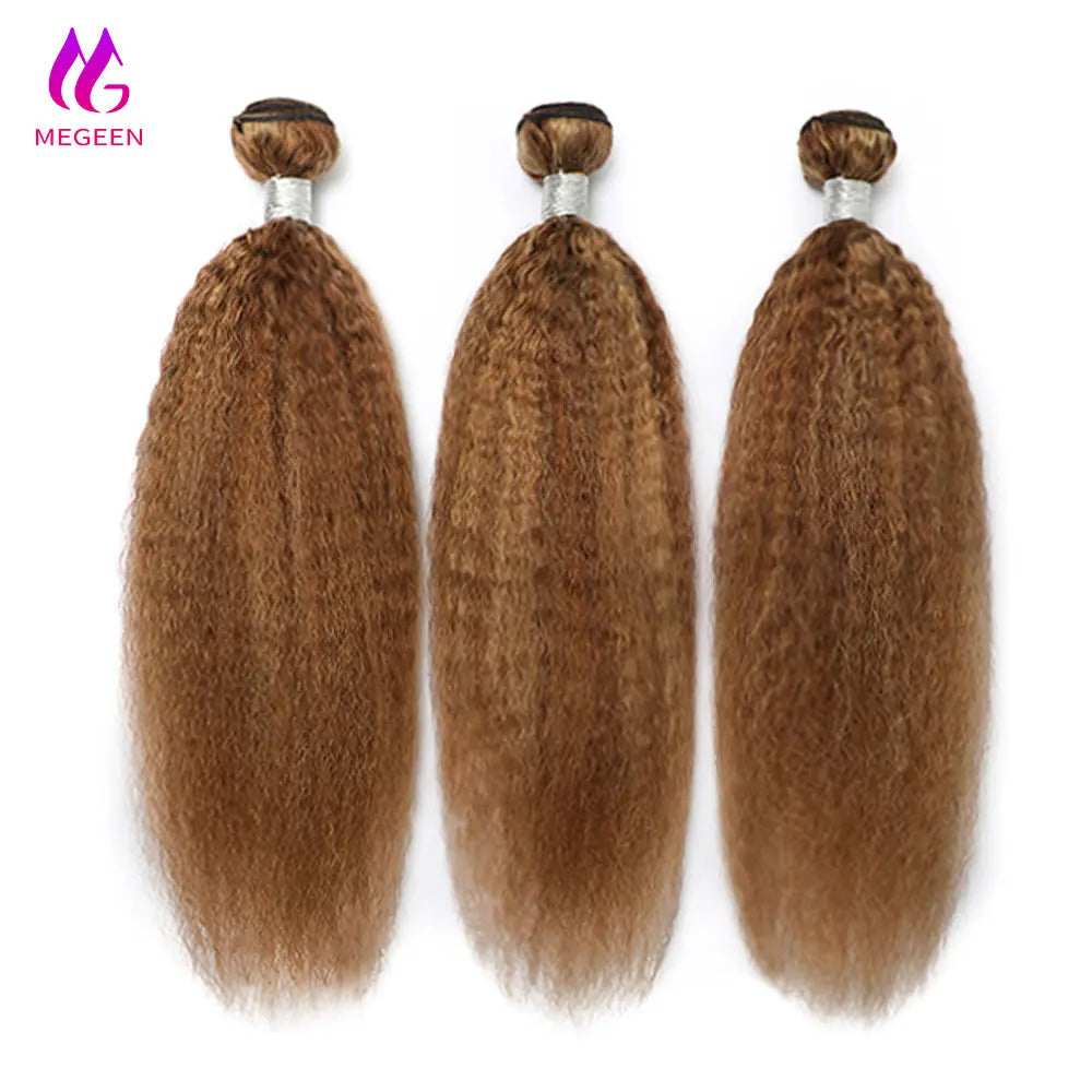Highlight Kinky Straight Bundles Brazilian P4/27 Ombre Brown
