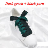 1 Pair Silk Shoe Laces Satin Ribbon Flat