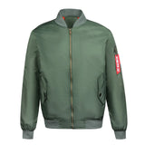 New Men's Winter Jacket Men Solid Color Bomber