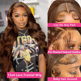 Chocolate Brown Lace Front Wigs Body Wave Lace