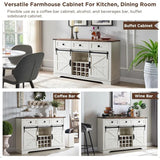 OKD Farmhouse Buffet Cabinet, 54" Coffee Wine Bar
