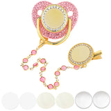 Blank Personalized Baby Pacifier with Chain Clips Covers