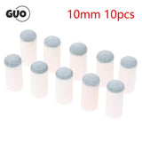 10pcs 10mm Slipon Billiards Cue Tips Protector Pool