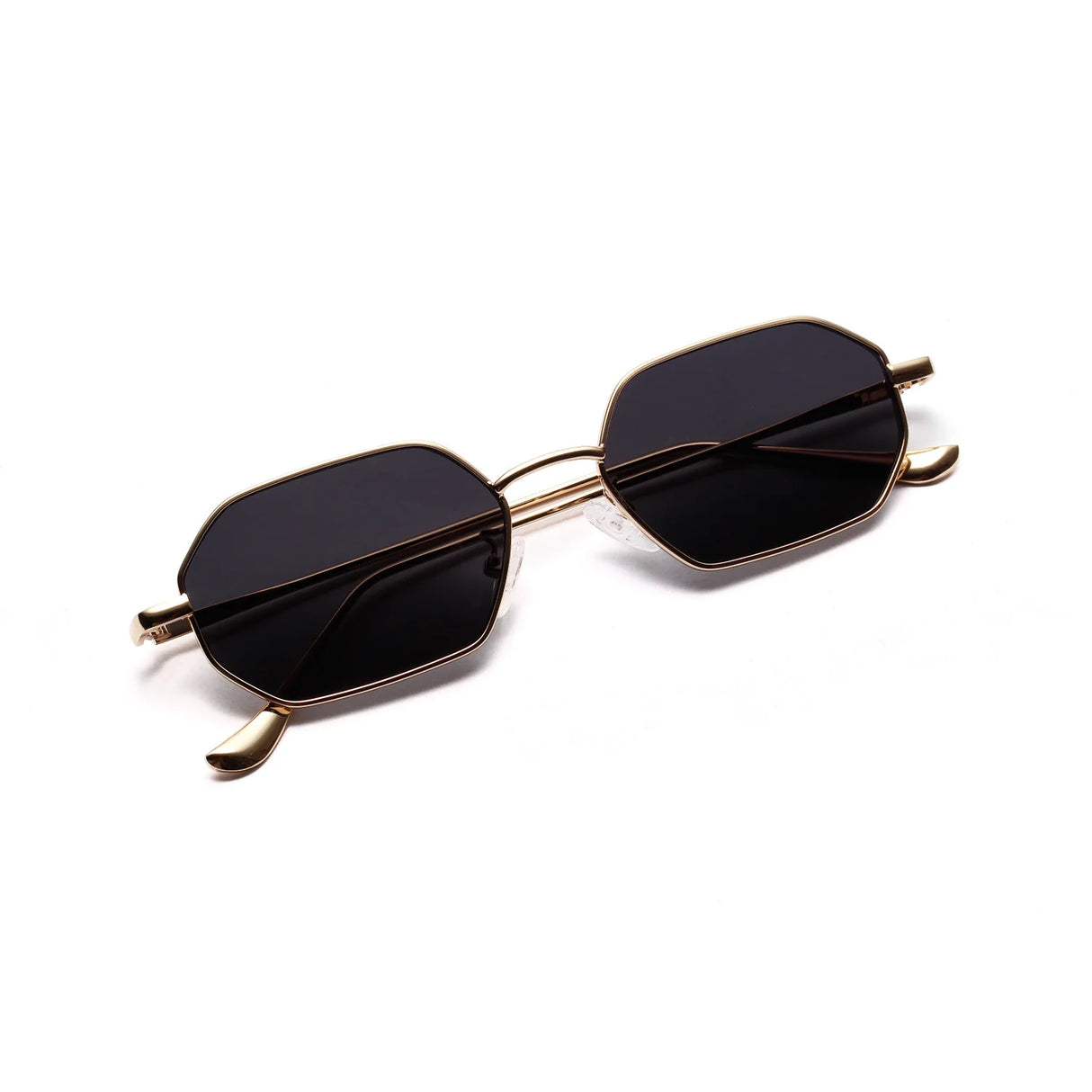 Hipster Polygon Sunglasses For Women Vintage Retro Silver Mirror Metal Frame Sunglasses Classic Square 90’S Shades Trendy 2022