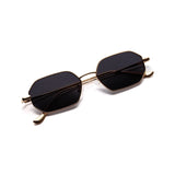 Hipster Polygon Sunglasses For Women Vintage Retro Silver Mirror Metal Frame Sunglasses Classic Square 90’S Shades Trendy 2022