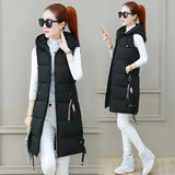 2023 New Autumn Winter Women Long Parkas Vest