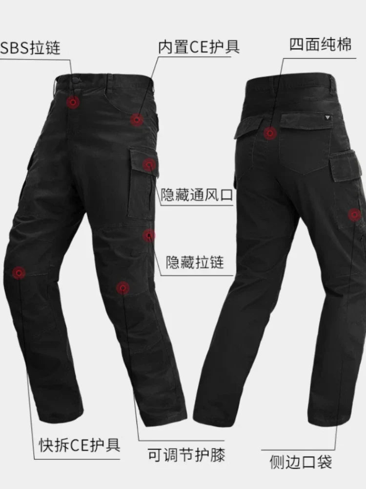 MotoWolf Motorcycle Riding Pants Men's Motorcycle Windproof And Anti Fall Pants Racing Casual Workwear Pants  Biker Jeans  Atv