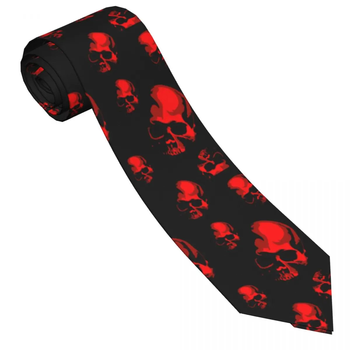 Mens Tie Classic Skinny Haloween Scary Skull Neckties