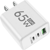 65W 3 Ports GaN USB PD Charger Fast
