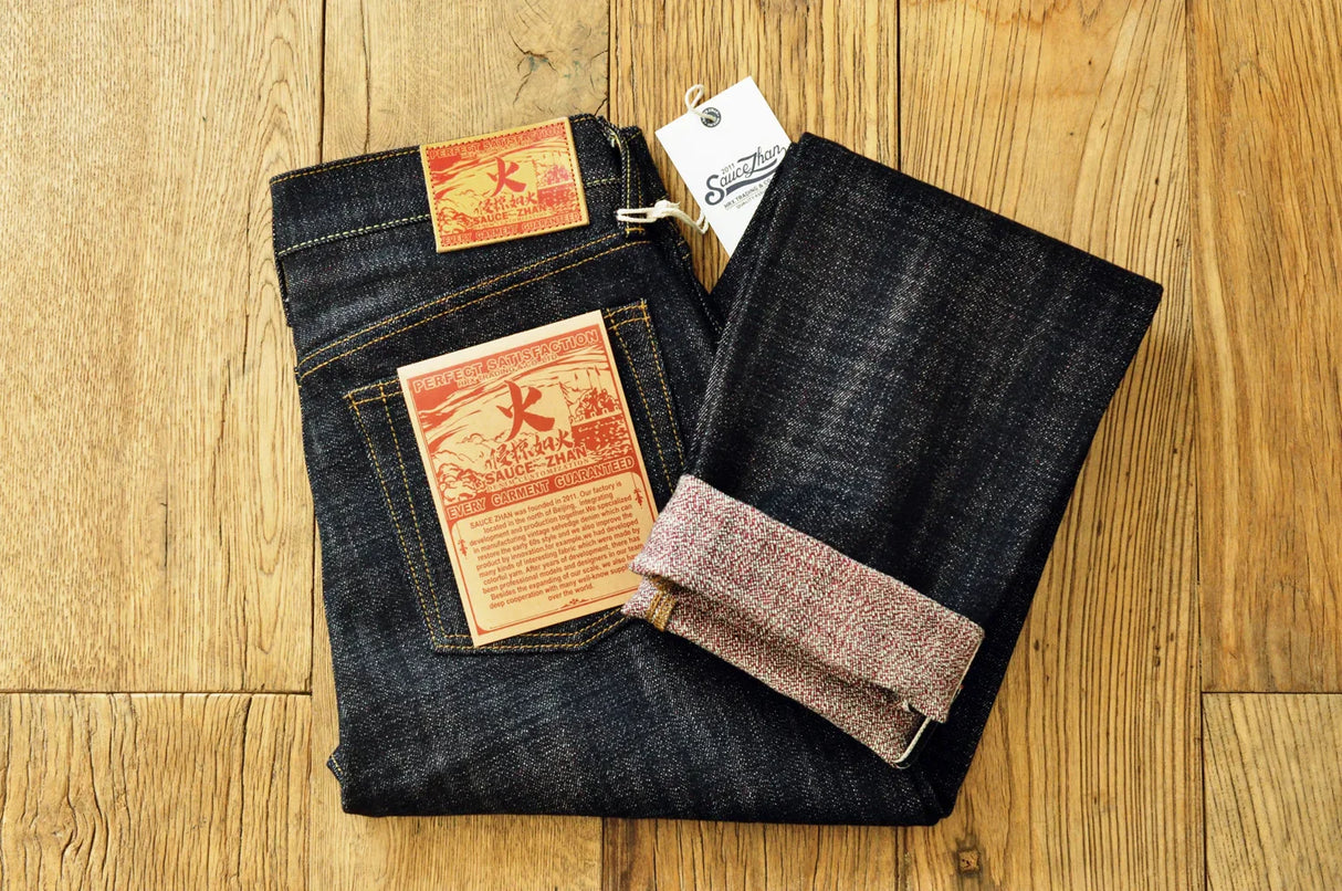 Saucezhan EX315XX-BO-Fire Jeans for Men Furinkazan Selvedge Jeans