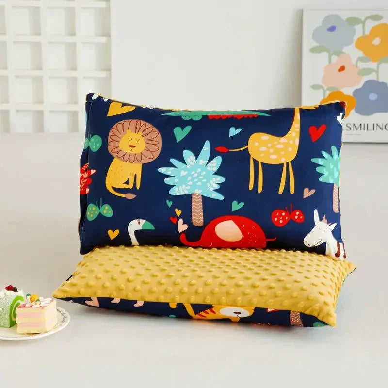 Pc Short Plush Baby Pillow Case Zipper Double-sided