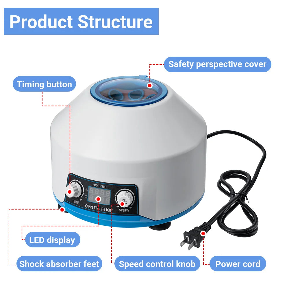 110V/220V Timing Function Electric Centrifuge Serum Separat 4000r/min