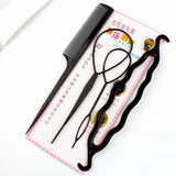 4pcsSet Women DIY Hair Tail Tools Donut Bun
