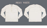 Bronson 350g Heavyweight L/S Henley Shirt Vintage Plain