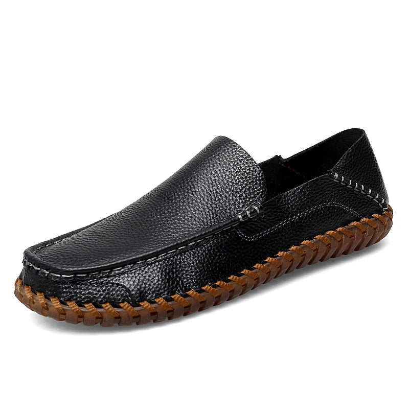 Genuine Leather Men Loafers Cow Leather Casual Shoes