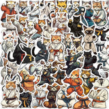 103064PCS Kawaii Winter Yellow Cat Sticky Graffiti Sticker
