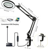 5X LED Magnifying Lamp with Clamp 3 Color