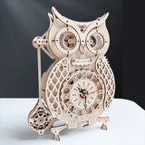 3D DIY Wooden Puzzle Jigsaw Owl Pendulum Vintage