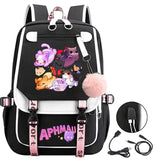 Fashion Aphmau Print Backpacks Teenage Usb Charging Rucksack