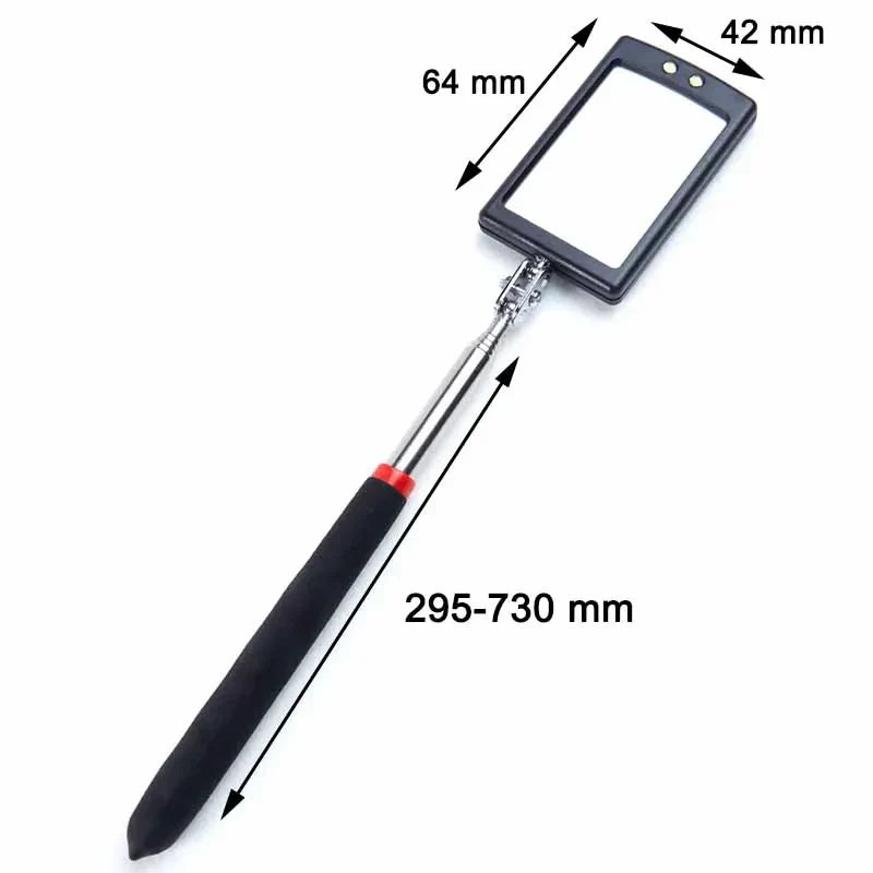 360° Telescoping Inspection Mirror with LED Light