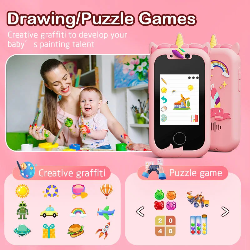 Kids Smart Phone Toys for Girls Unicorns Gifts