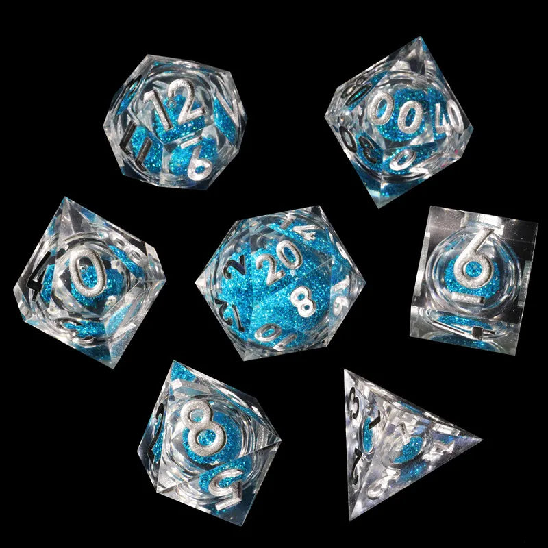 Mini Planet New Design Liquid Core Dice Set