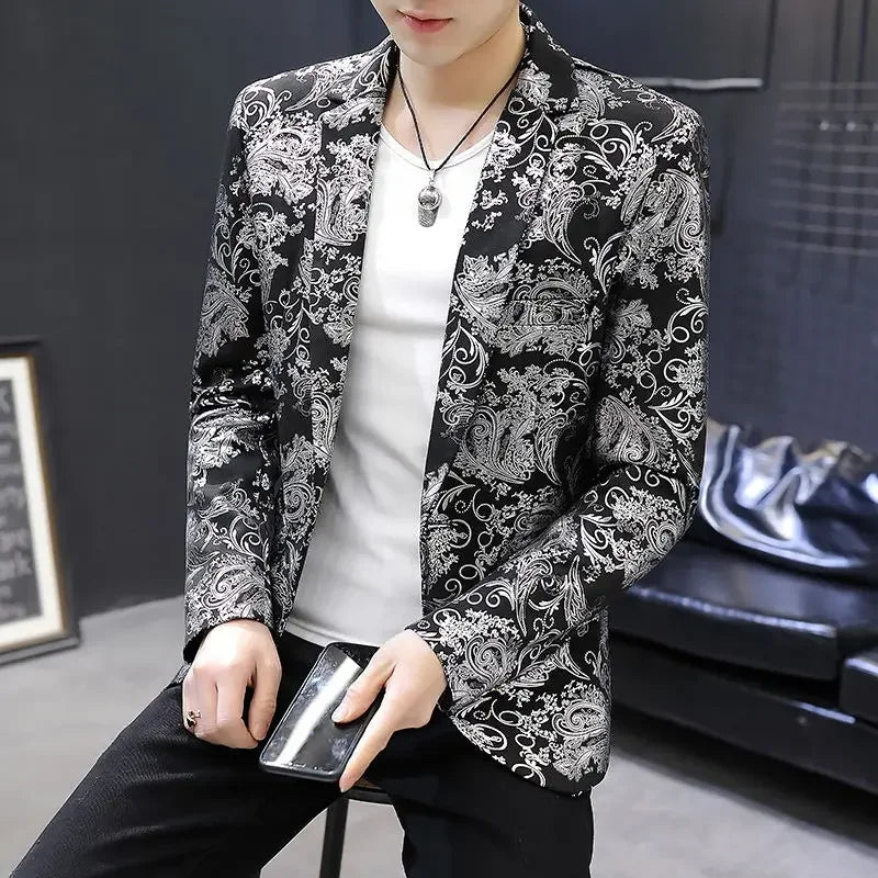 2022 Boutique Men's Fashion Blazer Business Gentleman Elegant