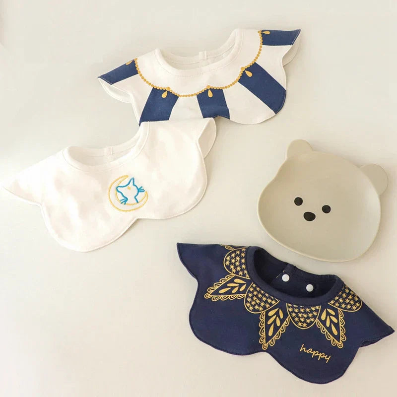 3Pcs Set INS Korean Style Baby Cotton Bibs