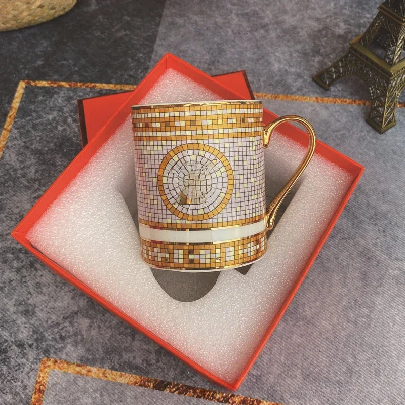 Luxury Brand Ceramic Coffee Cup Tumbler Mug Living