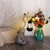 15 in Solar Elephant Yard Statue White Elephant