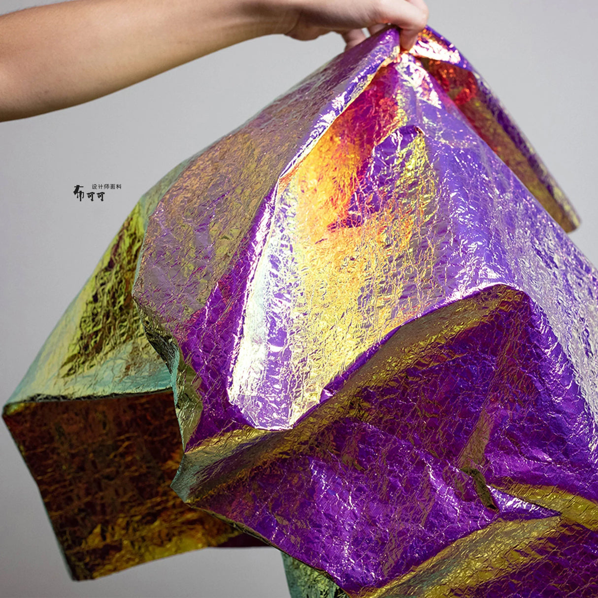 Coated Fabric PU Material Gradient Laser Pleated Mirror